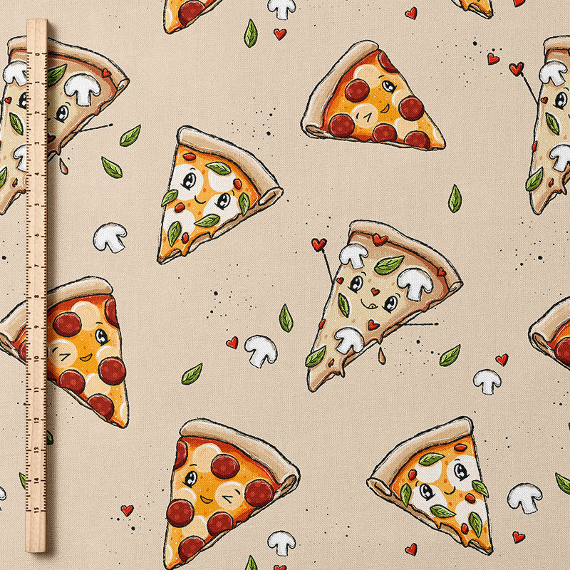 0.5m Baumwolle Pizza *VORBESTELLUNG: Lieferzeit 4-6 Wochen*