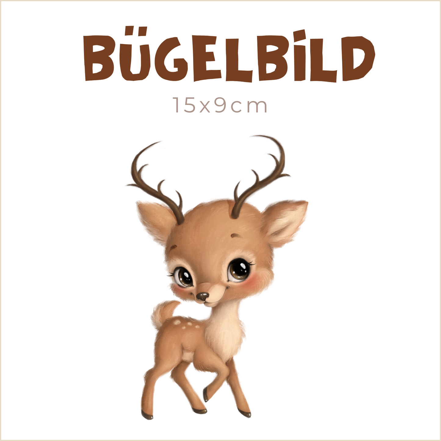 Bügelbild Reh | 15x9cm