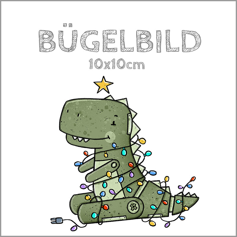 Bügelbild Robo-Tree-Rex | 10x10cm