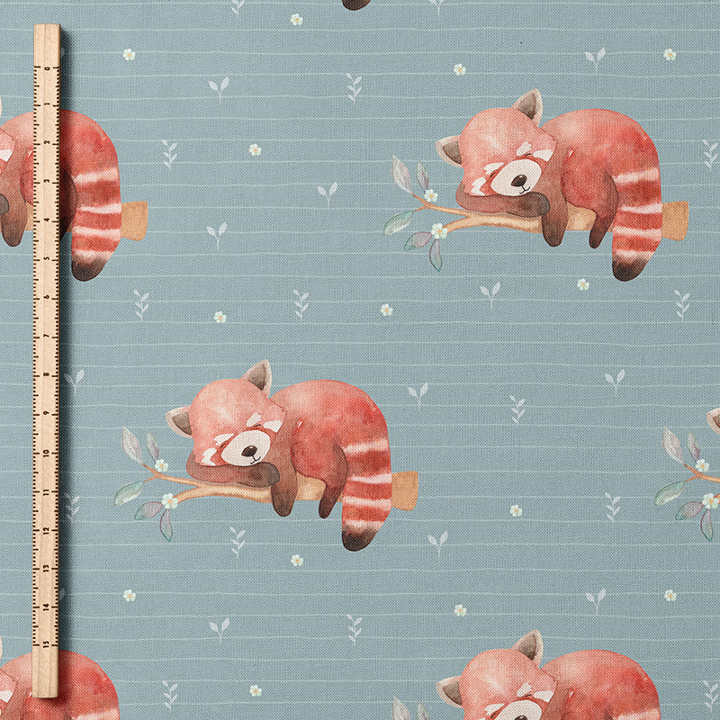 0.5m BIO French Terry Roter Panda Georgie *VORBESTELLUNG*