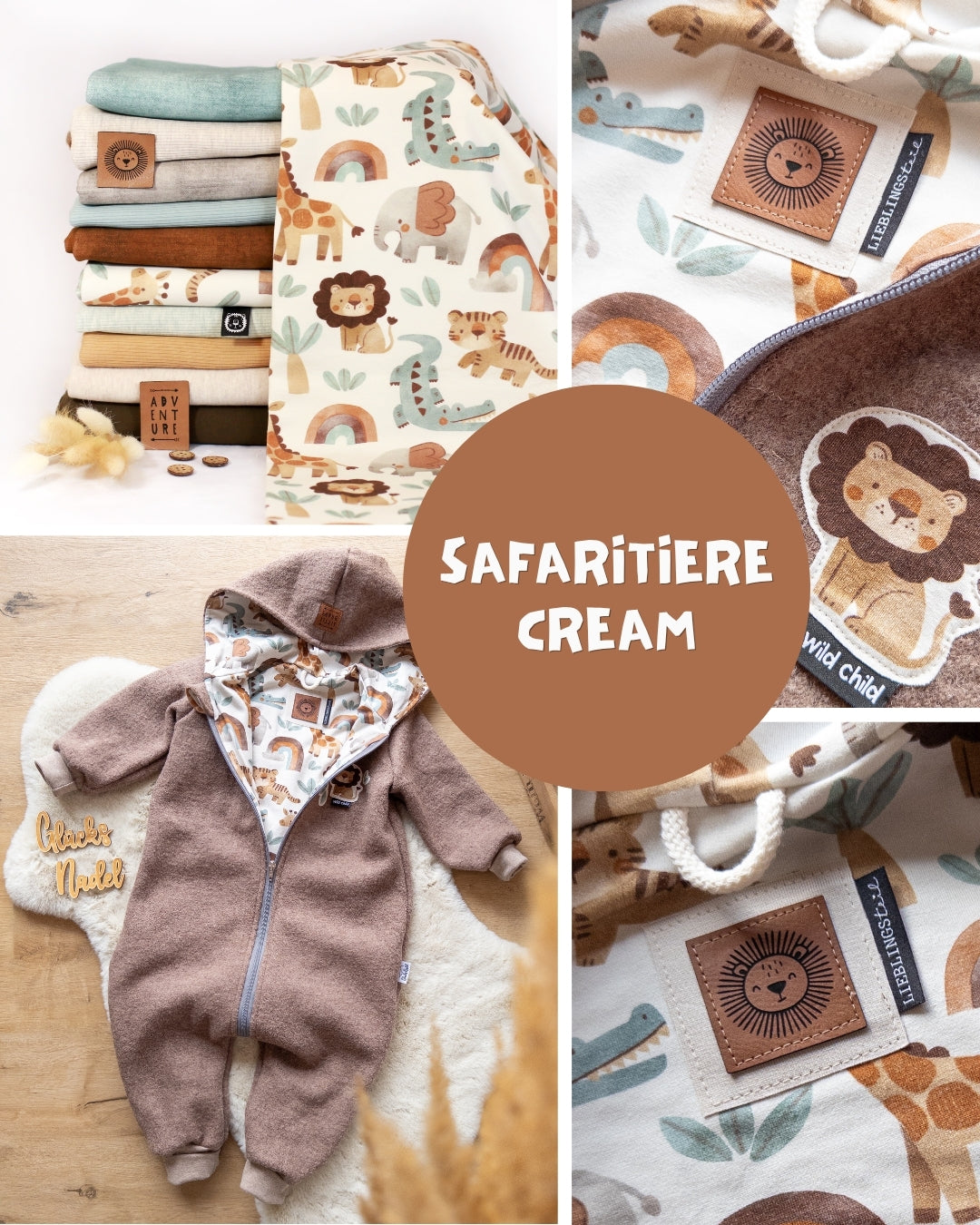 0.5m Biojersey Safaritiere cream