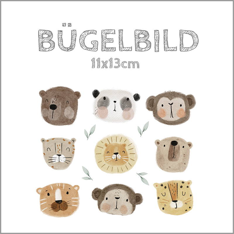 Bügelbild Safari Animals | 11x13cm