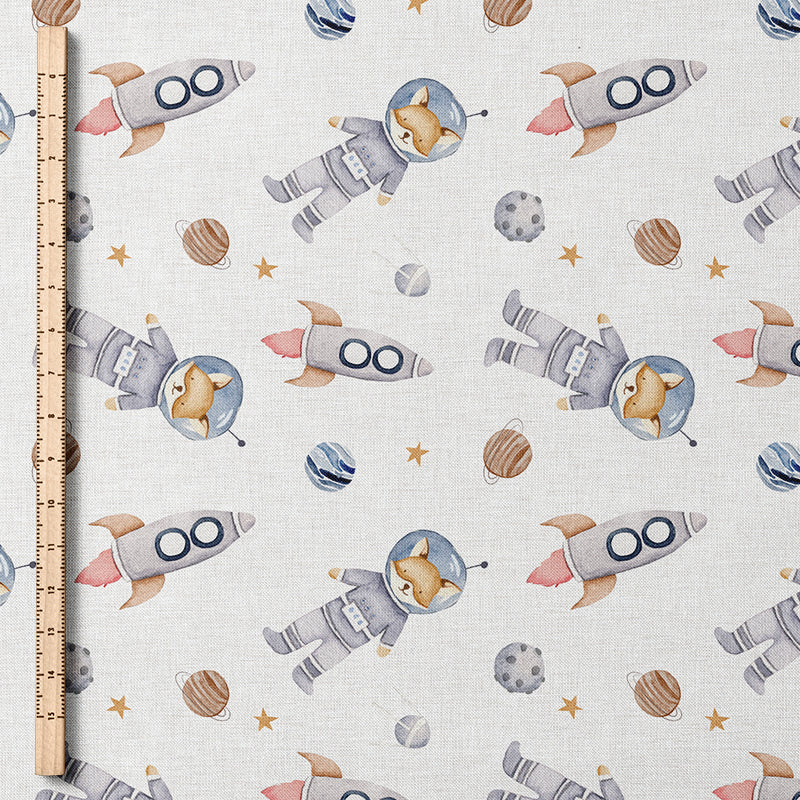 0.5m BIO French Terry Space Fox Linen *VORBESTELLUNG*