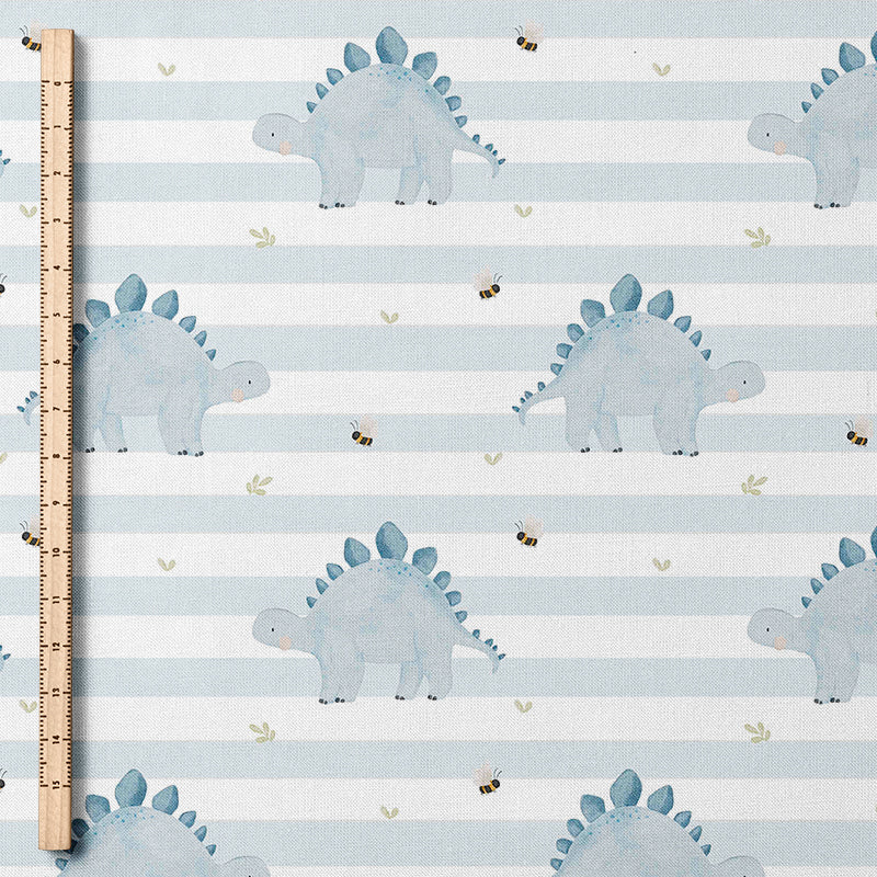 0.5m BIO French Terry Stegosaurier stripes *VORBESTELLUNG*