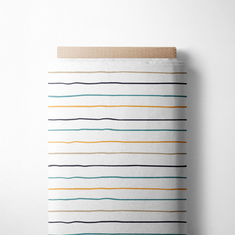 RESTSTÜCK 150cm BIO French Terry Konfetti Winter Stripes