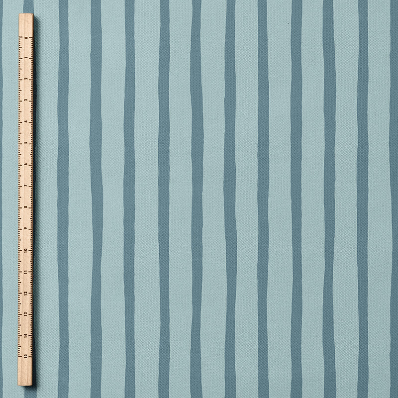 0.5m BIO French Terry Streifen dusty blue *VORBESTELLUNG - Lieferzeit 4-6 Wochen*