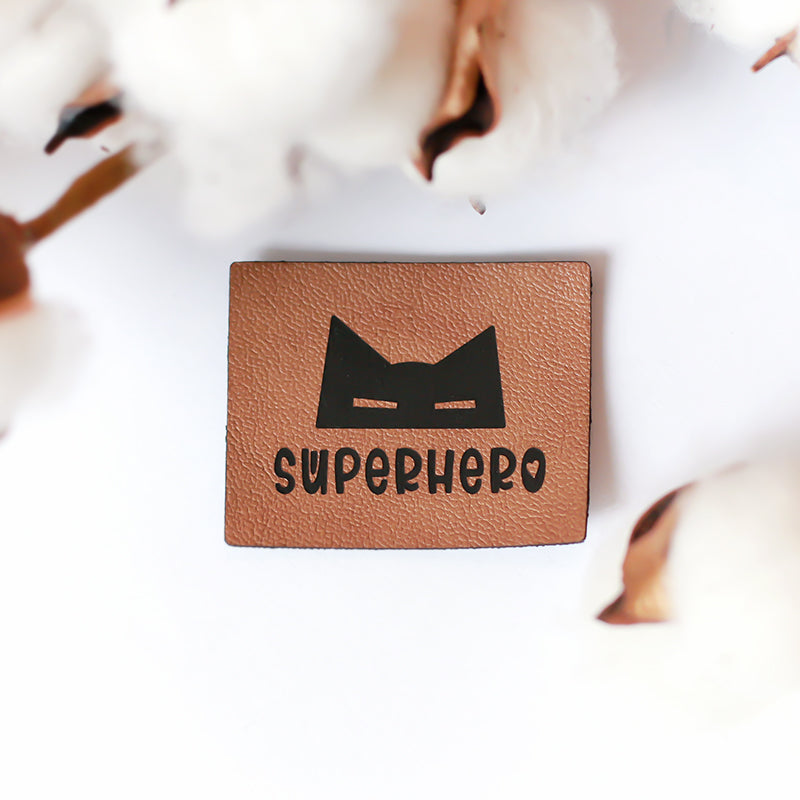 Kunstlederlabel Superhero | 1 Stück