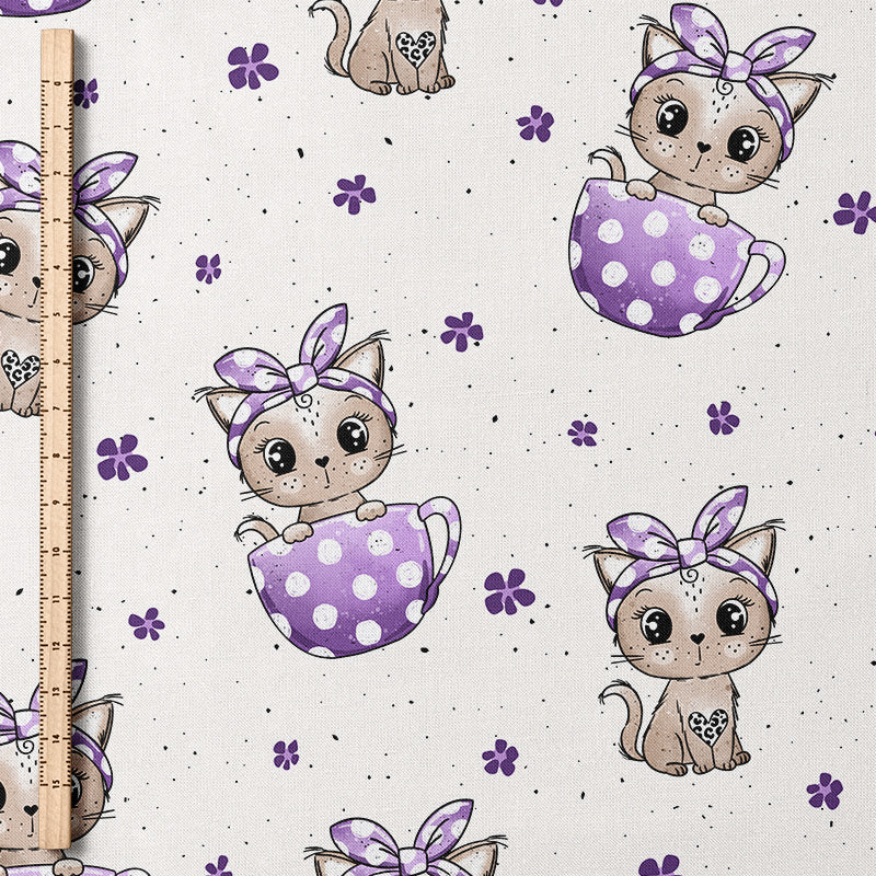 0.5m BIO French Terry Tassen-Kitty lila *COMING SOON*