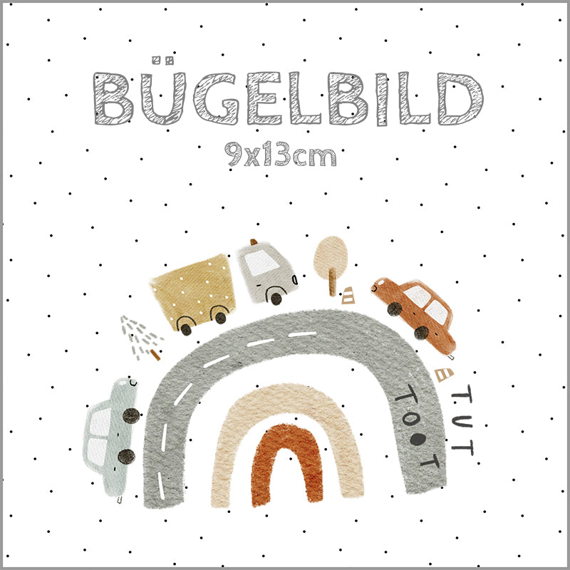 Bügelbild Tuut to Town Rainbow | 9x13cm