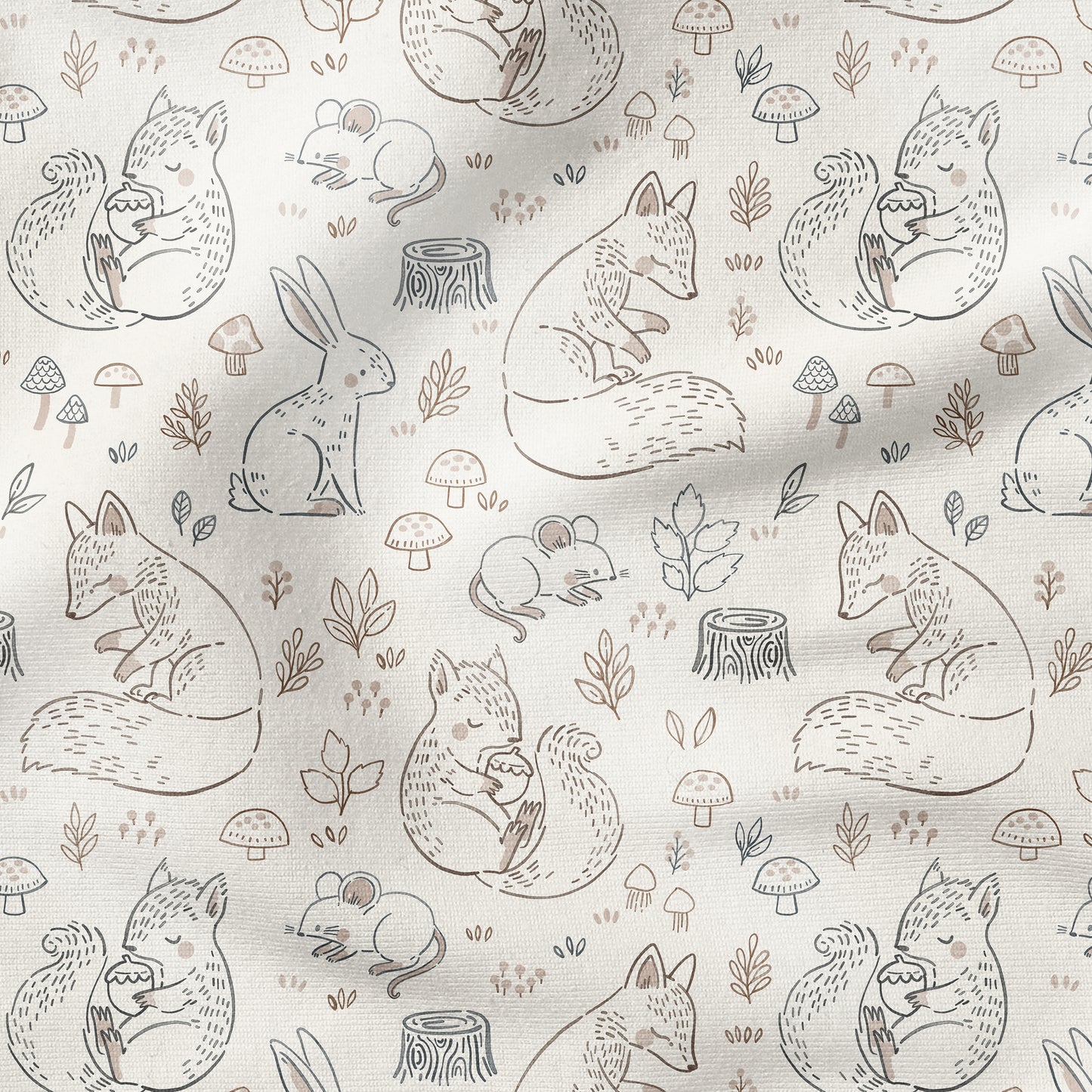 0.5m BIO French Terry Velvet Forest Animals *STOFFÜBERSICHT*