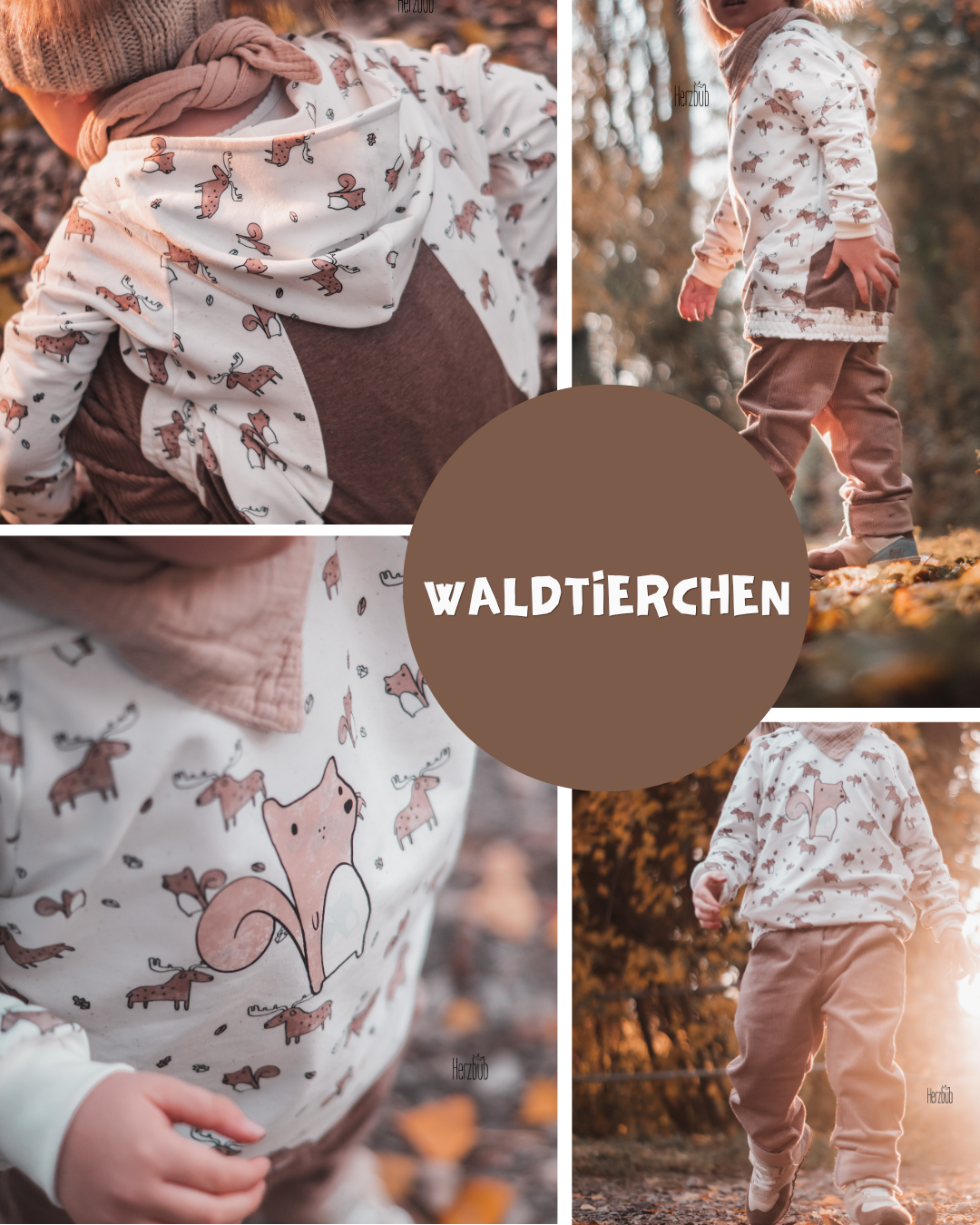 0.5m BIO French Terry Waldtierchen