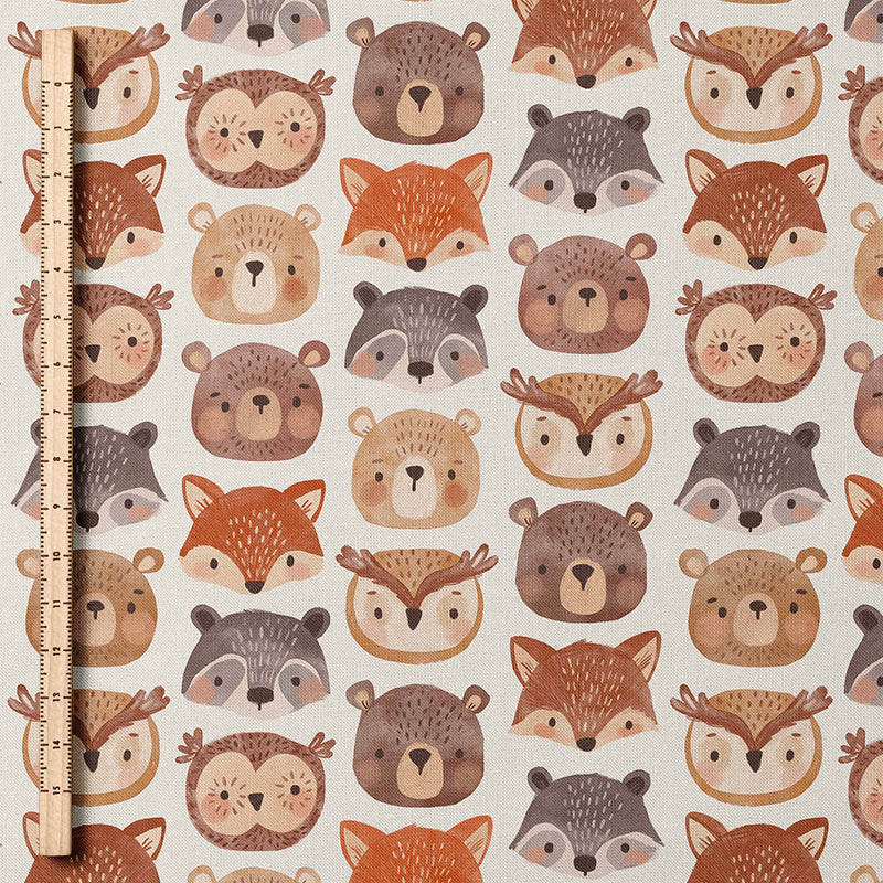 0.5m BIO French Terry Waldtiere ecru