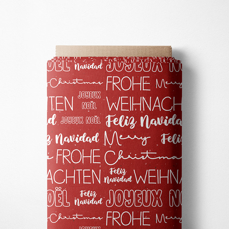 0.5m Biojersey Weihnachten rot