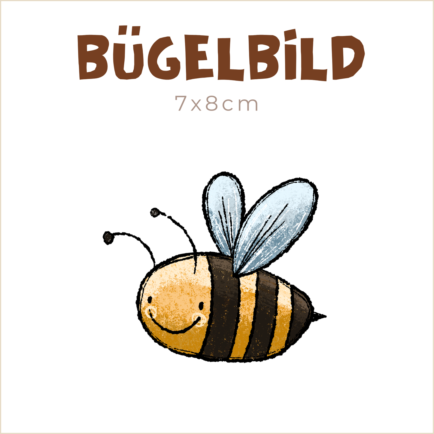 Bügelbild Wiese: Biene | 7x8cm