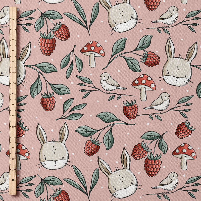 0.5m BIO French Terry Wiesentag rosa