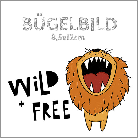 Bügelbild Wild and Free Löwe | 8,5x12cm