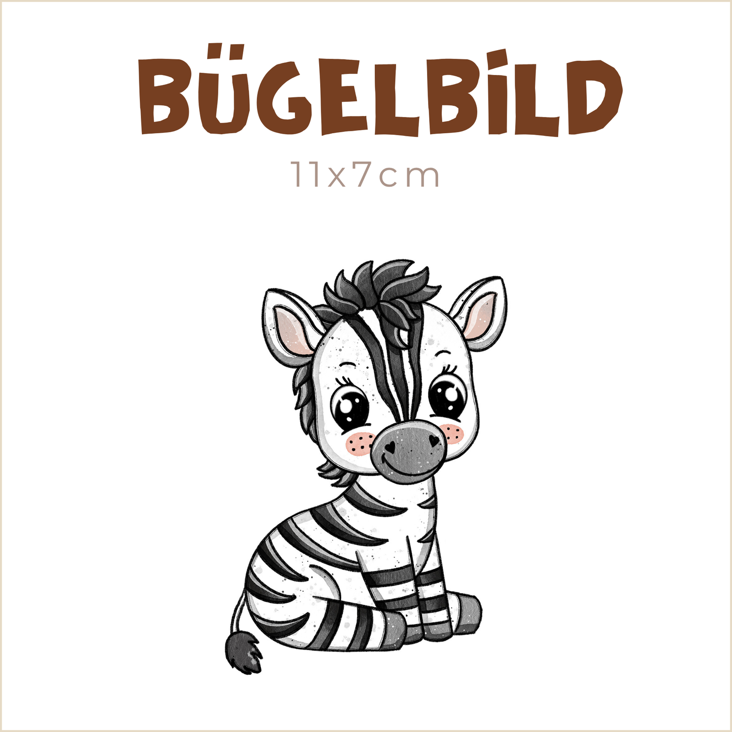 Bügelbild Zebralein | 11x7cm