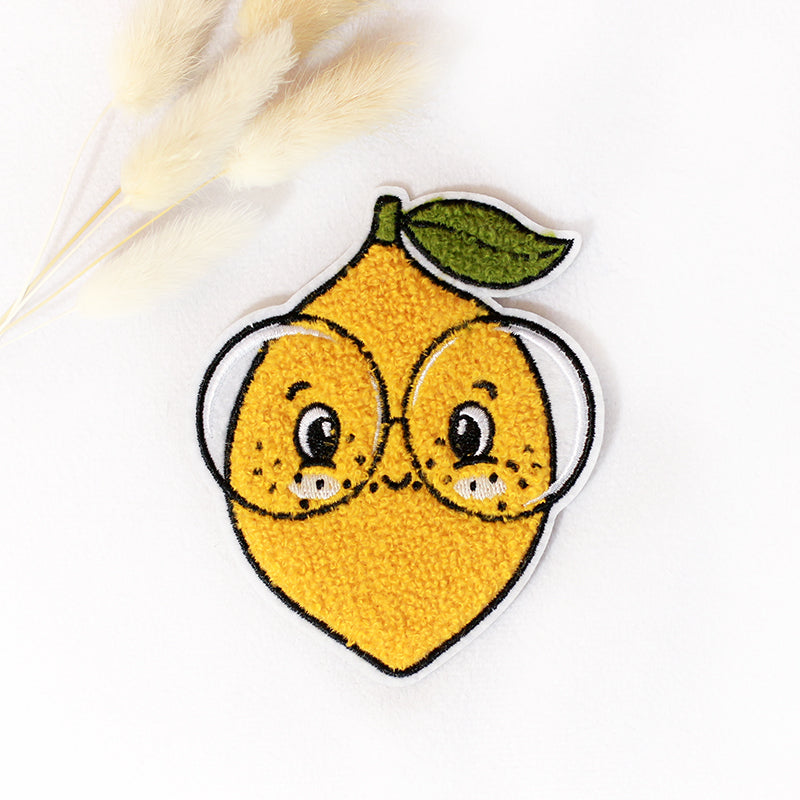 Chenille Patch: Zitrone | 8x10cm