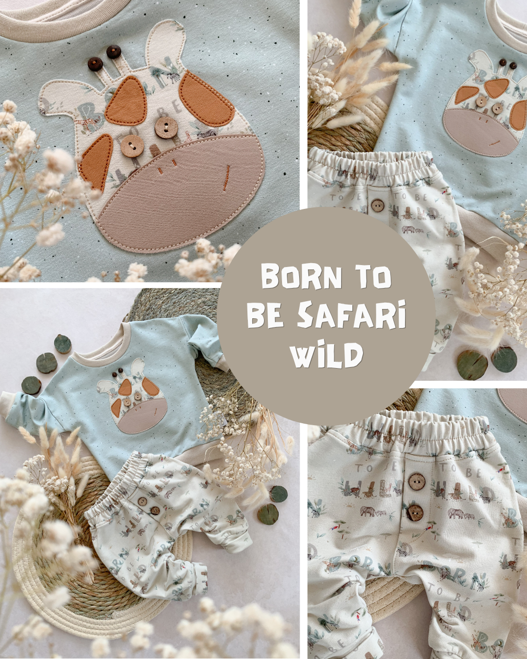 0.5m BIO French Terry Born to be Safari-Wild *VORBESTELLUNG*