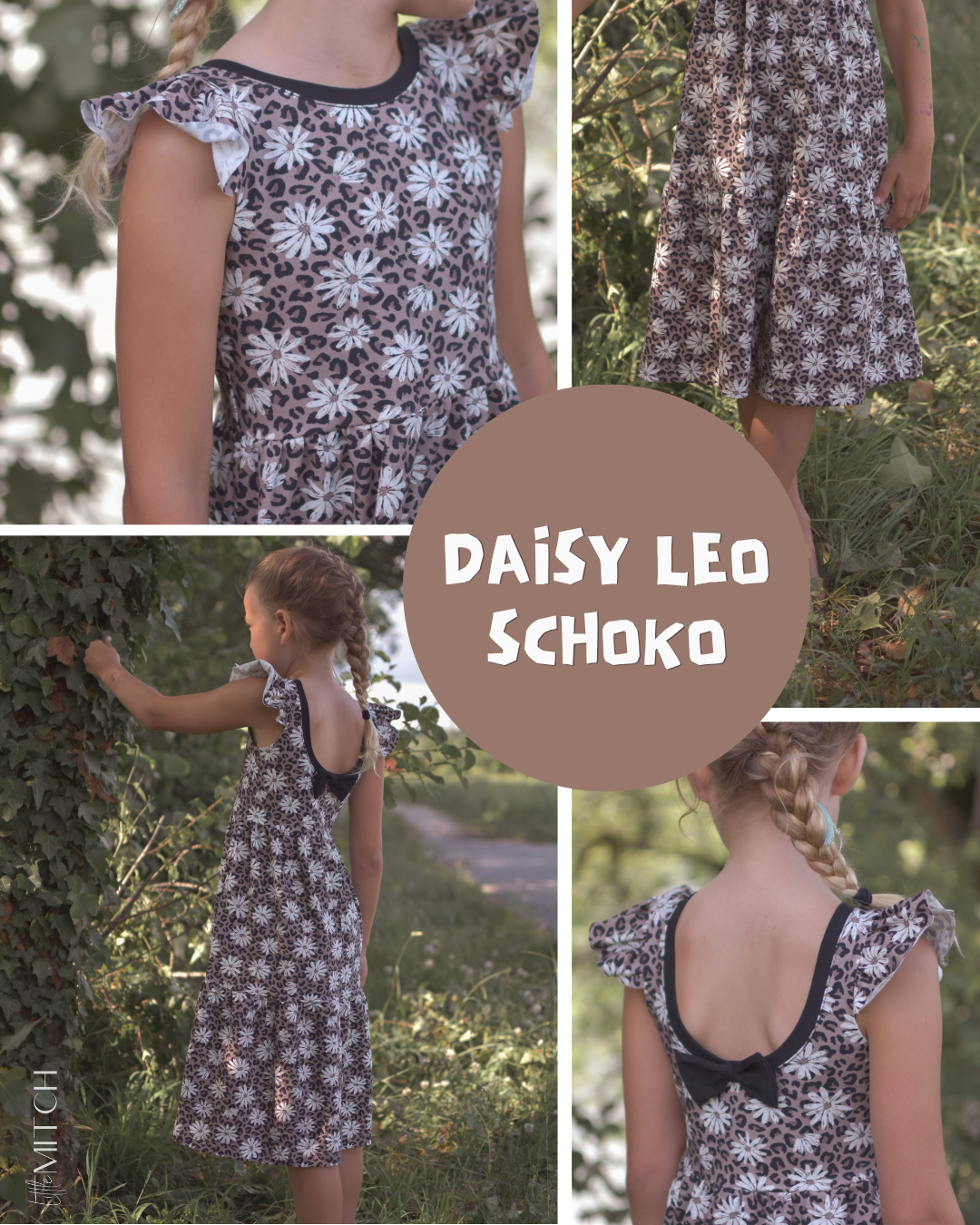 0.5m BIO French Terry Daisy Leo schoko