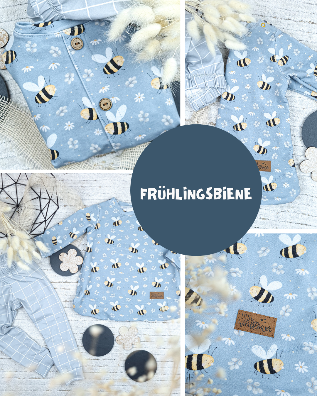 0.5m BIO French Terry Frühlingsbiene *STOFFÜBERSICHT*