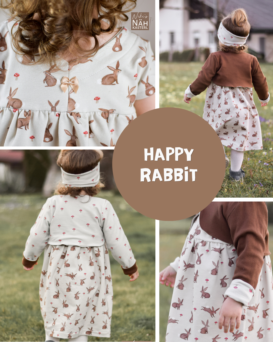0.5m BIO French Terry Happy Rabbit