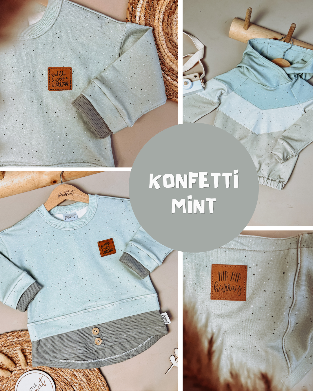 0.5m BIO French Terry Konfetti mint *STOFFÜBERSICHT*