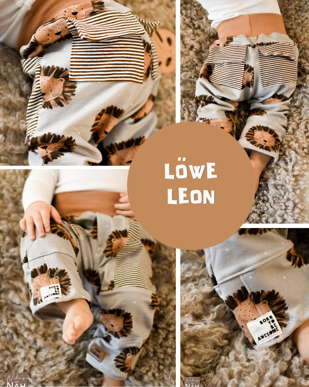 0.5m BIO French Terry Löwe Leon *STOFFÜBERSICHT*