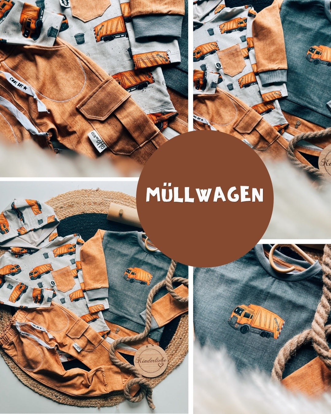 0.5m BIO French Terry Müllwagen *STOFFÜBERSICHT*