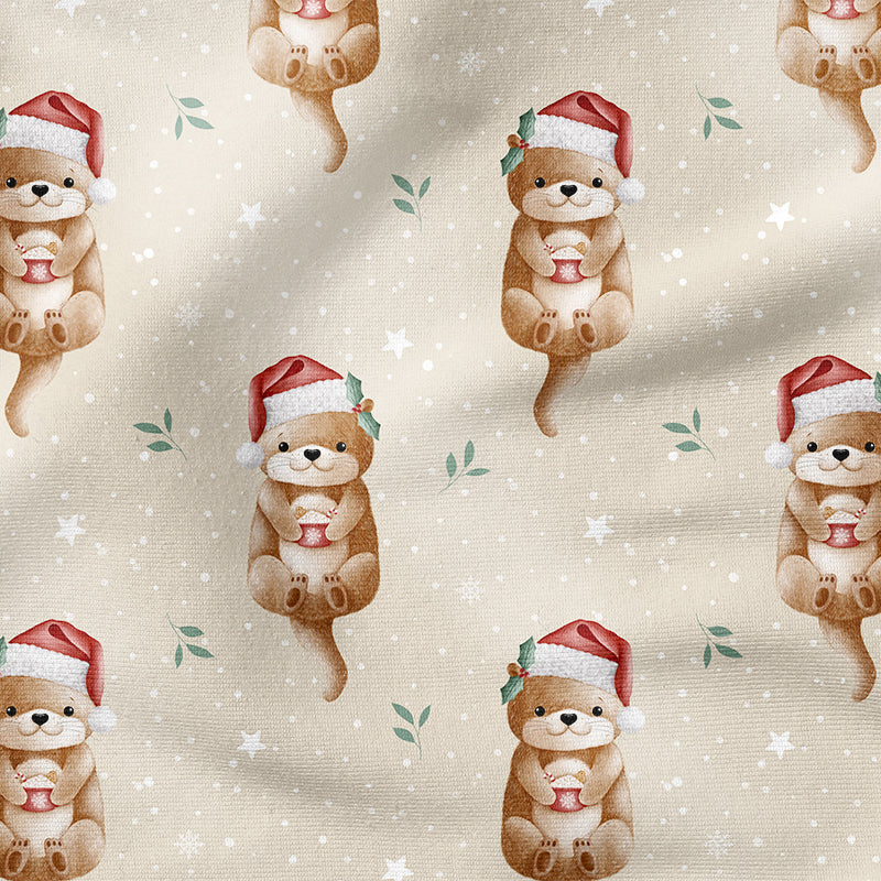 0.5m BIO French Terry Christmas-Otter *STOFFÜBERSICHT*