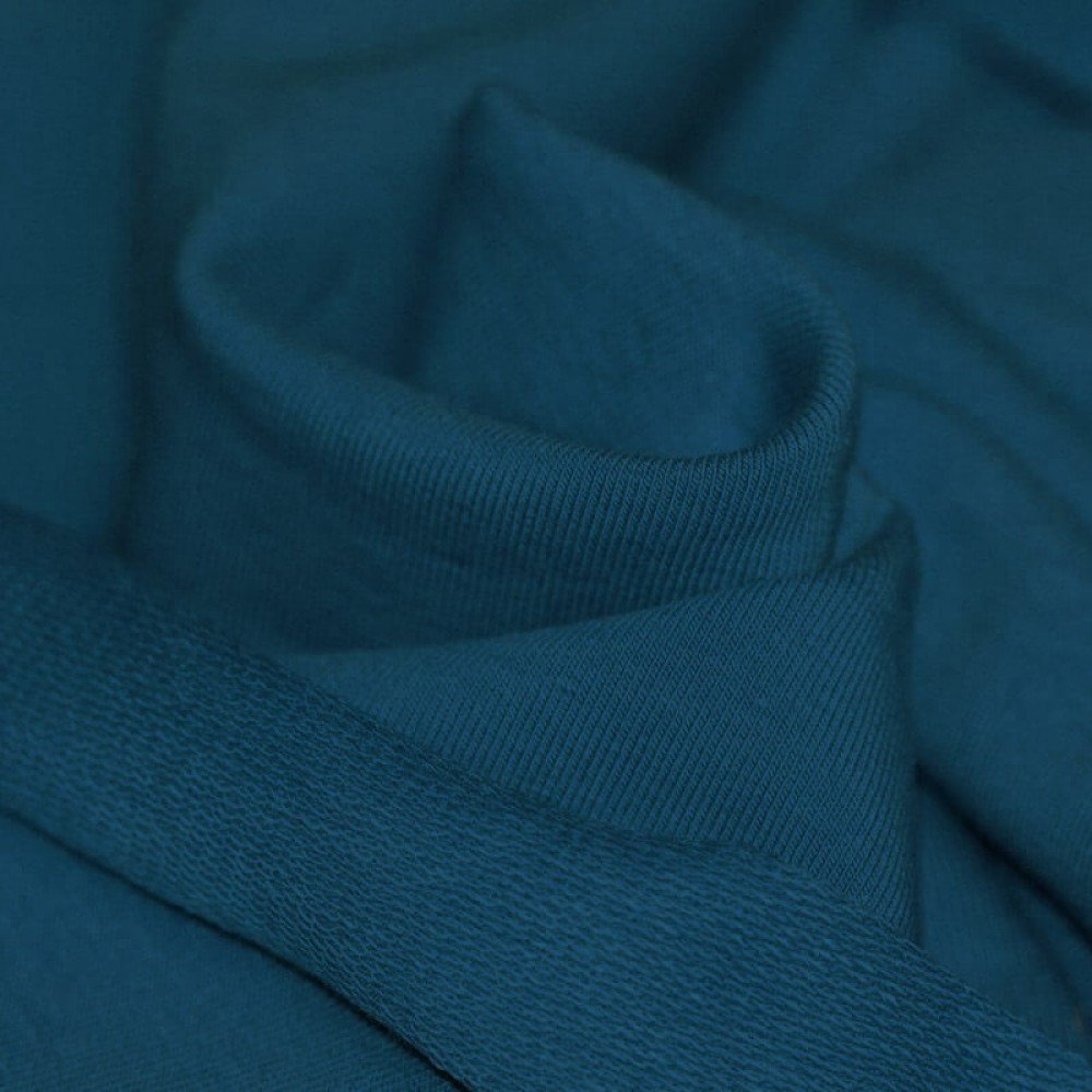 0.5m French Terry petrolblau