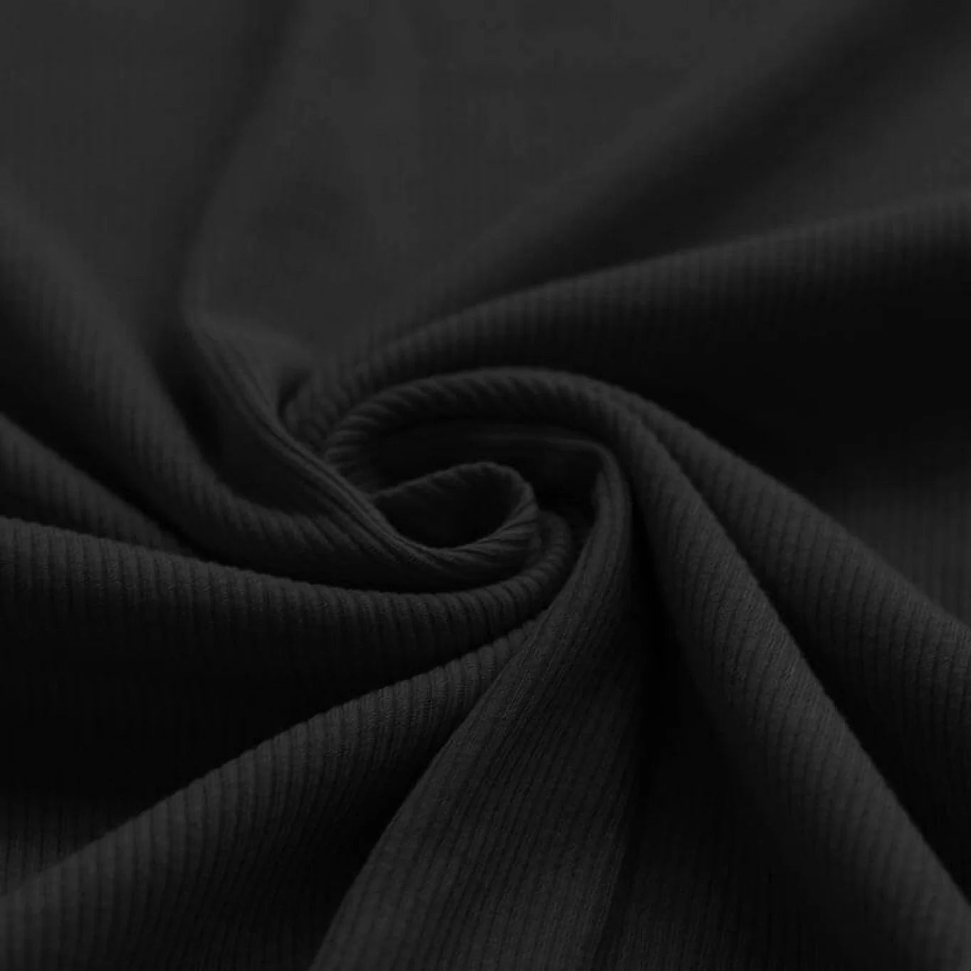0.5m Rippjersey schwarz