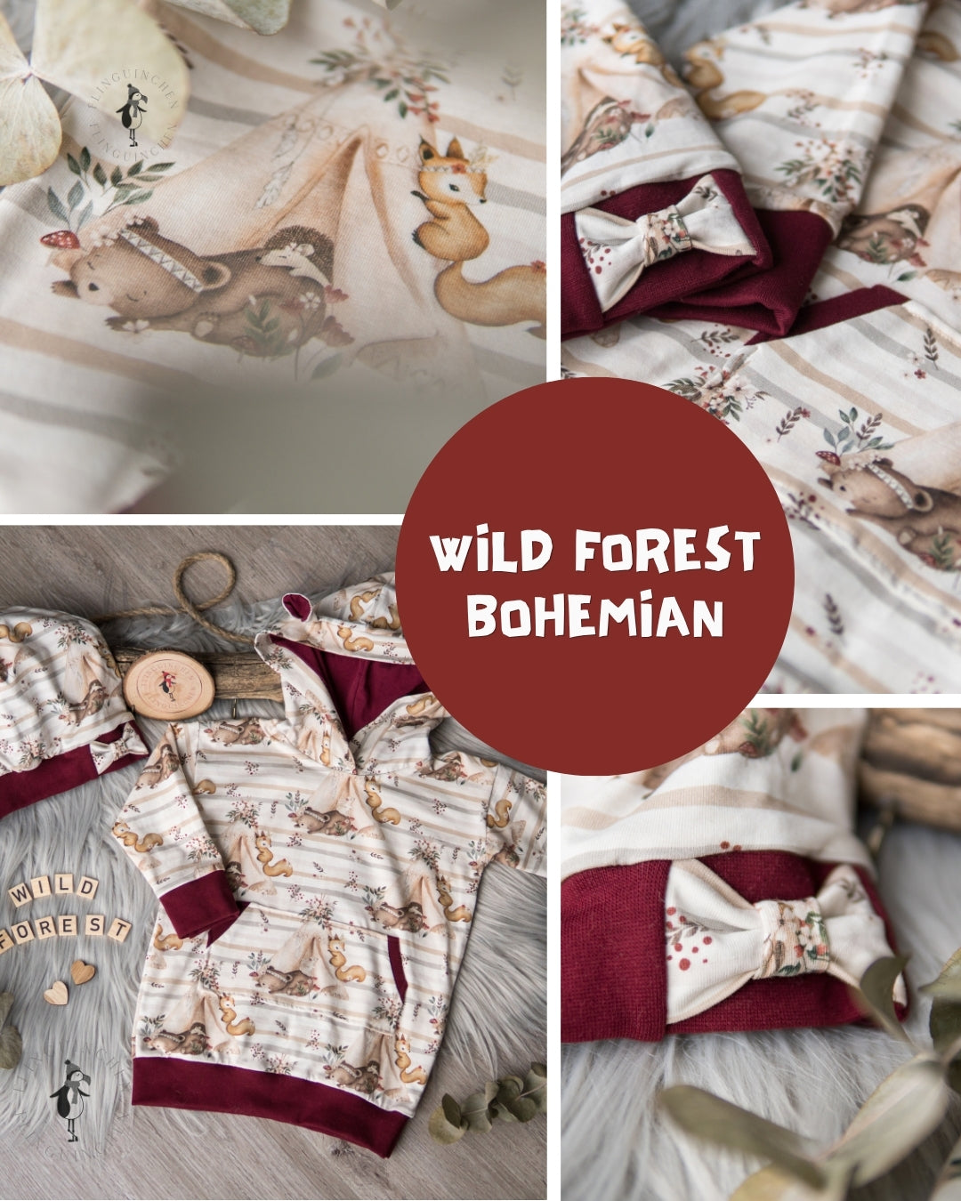 0.5m BIO French Terry Wild Forest bohemian *STOFFÜBERSICHT*