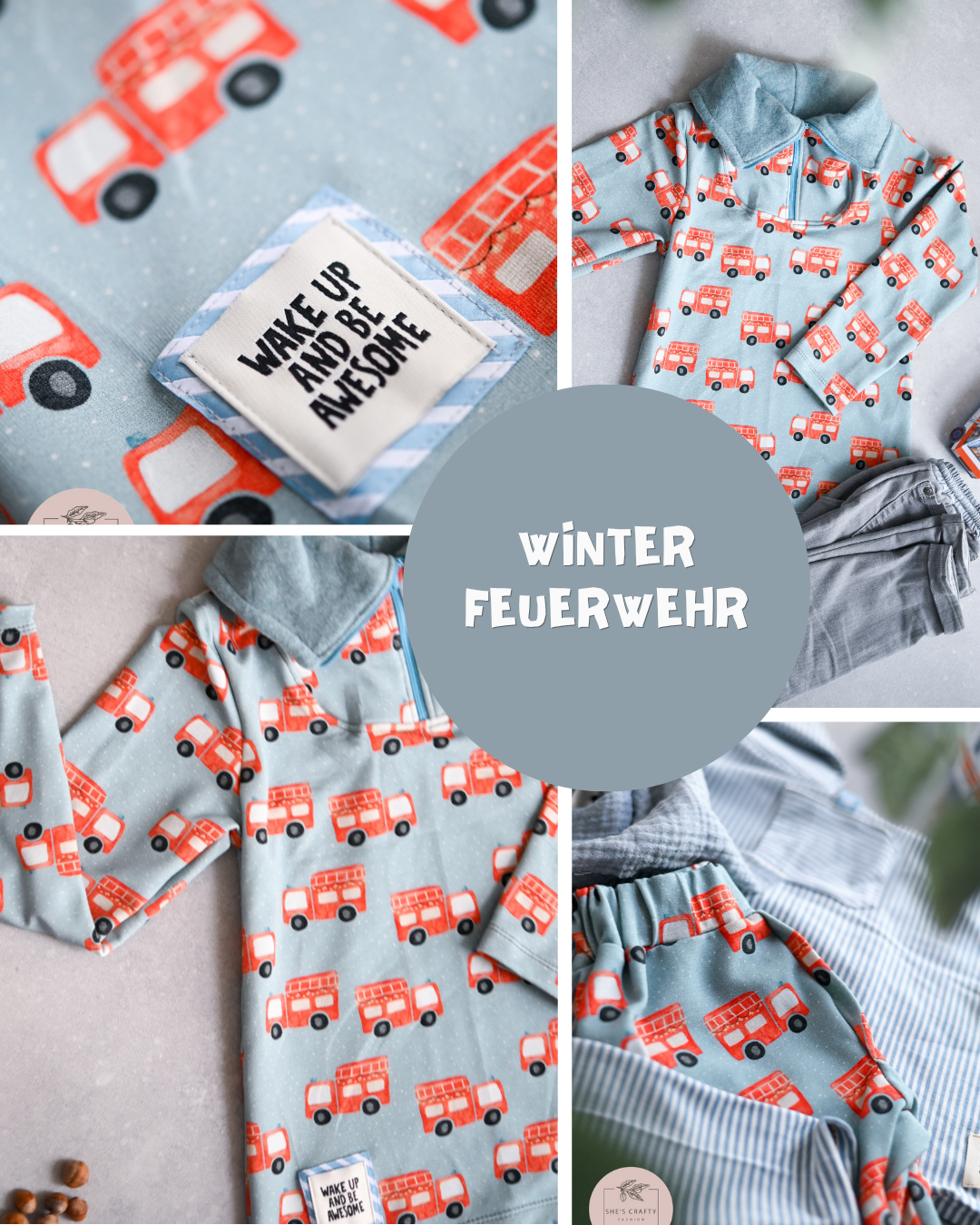 0.5m BIO French Terry Winter Feuerwehr *VORBESTELLUNG*