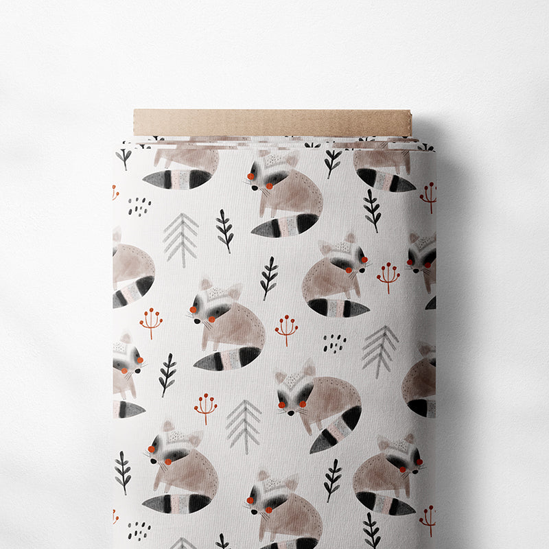 0.5m BIO French Terry Forest Friend Racoon *VORBESTELLUNG*