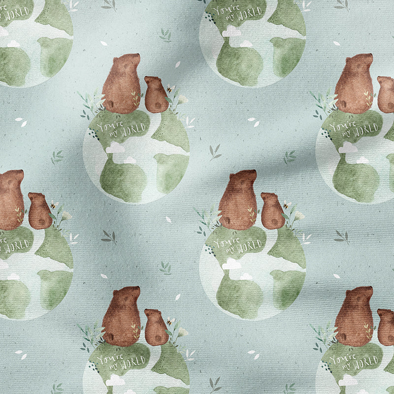 0.5m BIO French Terry You're my world chalk  *STOFFÜBERSICHT*