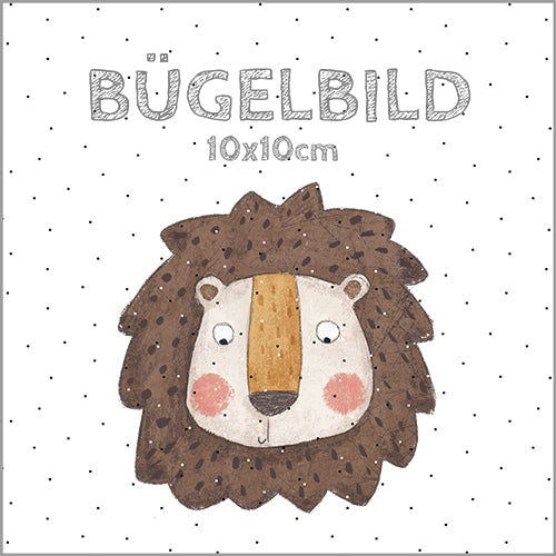 Bügelbild Lion and Mouse Kopf | 10x10cm