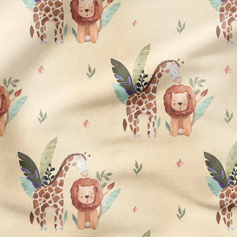 0.5m BIO French Terry Giro Giraffe und Löwe Leo *VORBESTELLUNG*