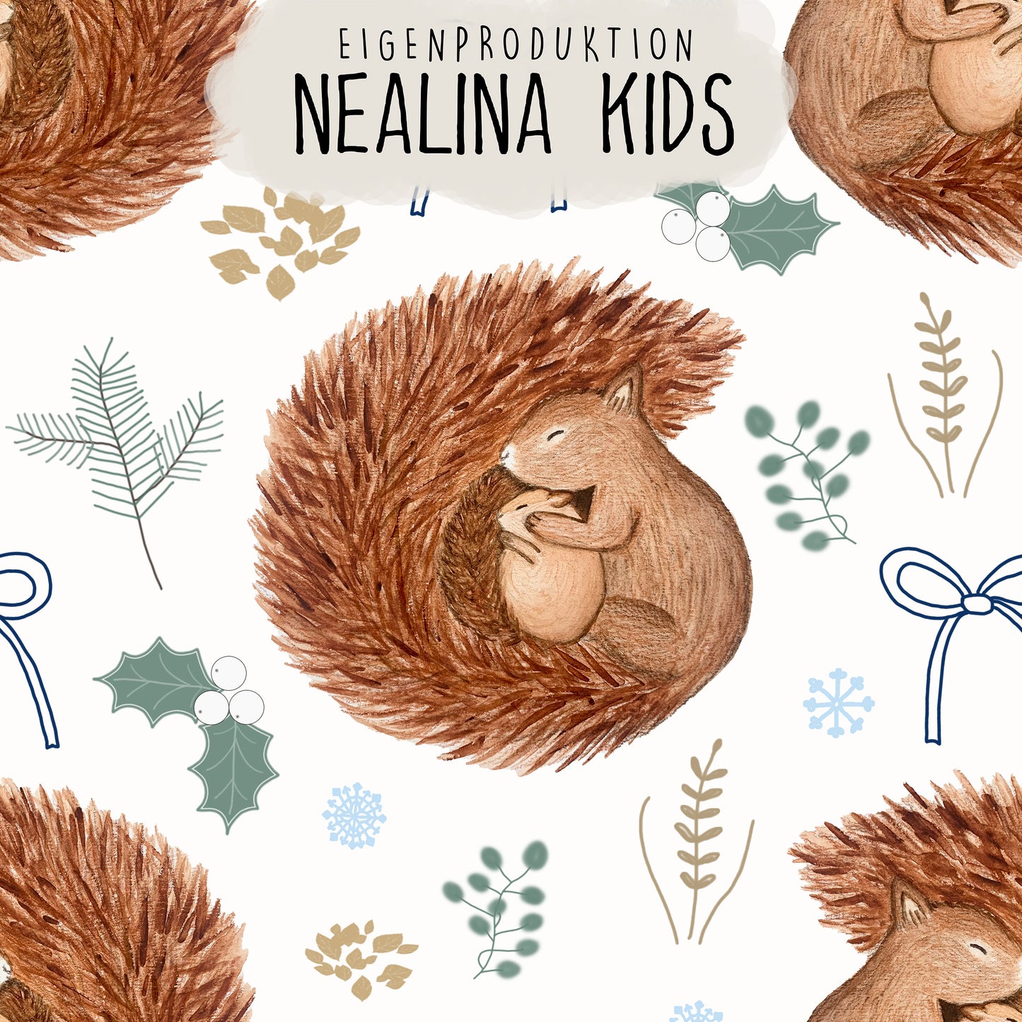 0.5m BIO French Terry Squirrel Mom