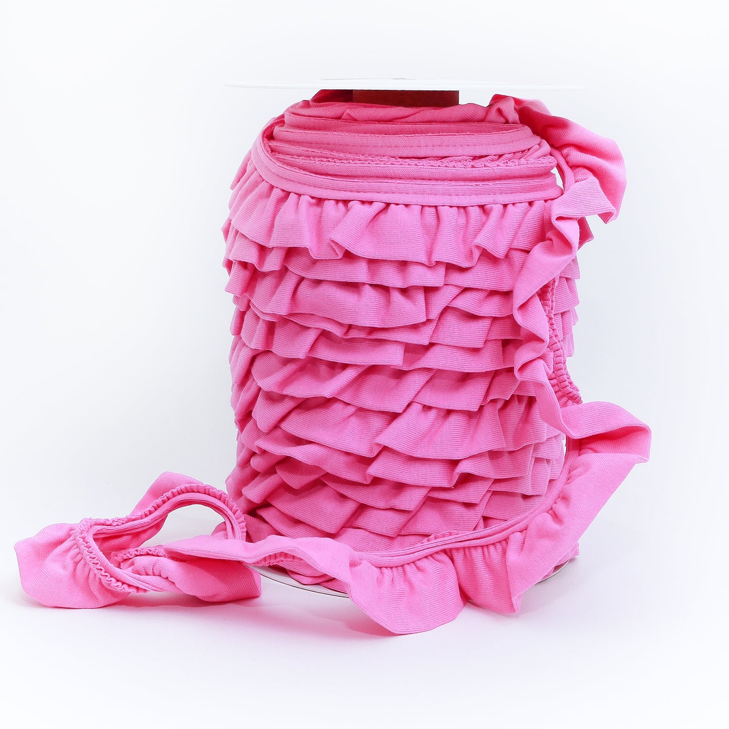 1m Jersey Volantrüschen rosa (30mm breit)