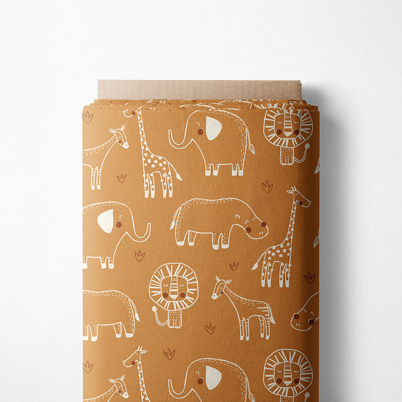 0.5m BIO French Terry Savannah Lines Mustard *VORBESTELLUNG*