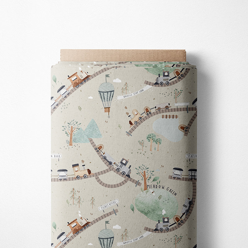 0.5m BIO French Terry Train parchment *VORBESTELLUNG*