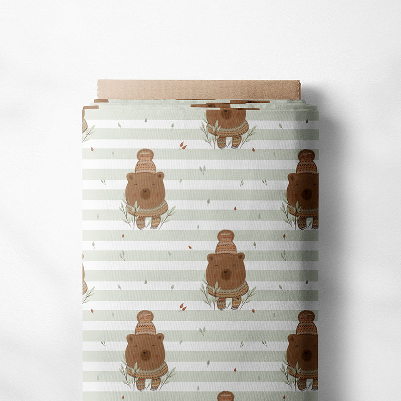 0.5m BIO French Terry Hello Winter Bear *VORBESTELLUNG*