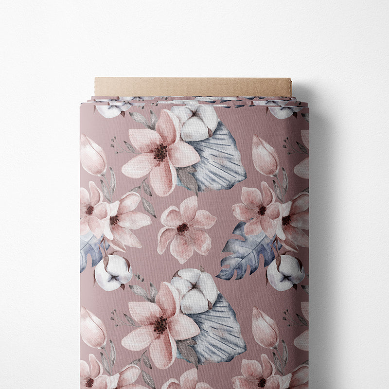 0.5m BIO French Terry Eves Flowers dusty pink *VORBESTELLUNG*
