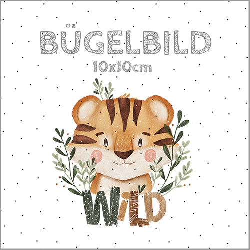 Bügelbild Wild Tiger | 10x10cm