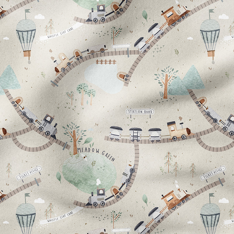 0.5m BIO French Terry Train parchment *VORBESTELLUNG*