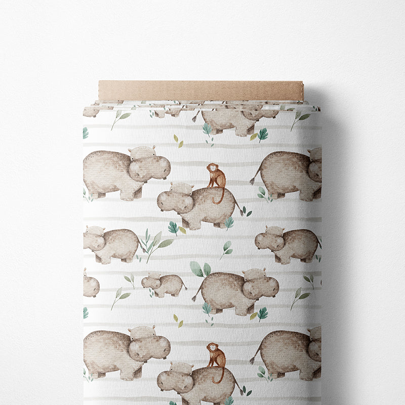 0.5m BIO French Terry Hippo Wilda rice *VORBESTELLUNG*