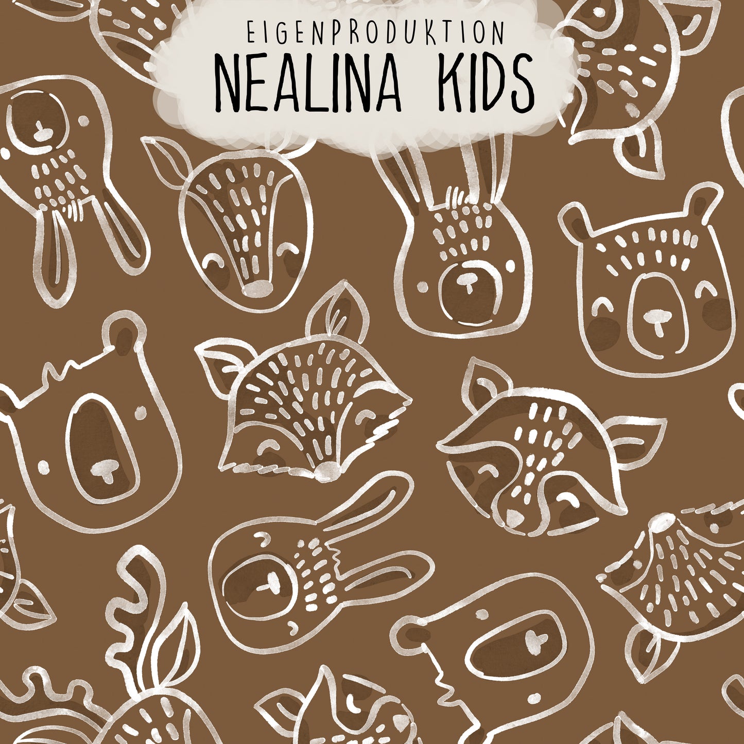 0.5m BIO French Terry Im Wald braun *STOFFÜBERSICHT*