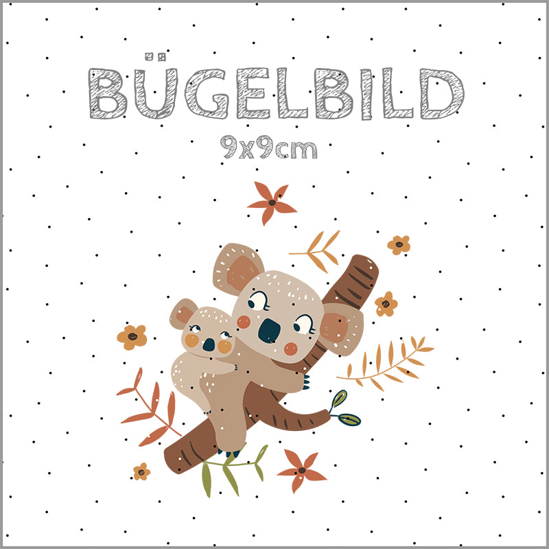 Bügelbild Lovely Koala Mama | 9x9cm