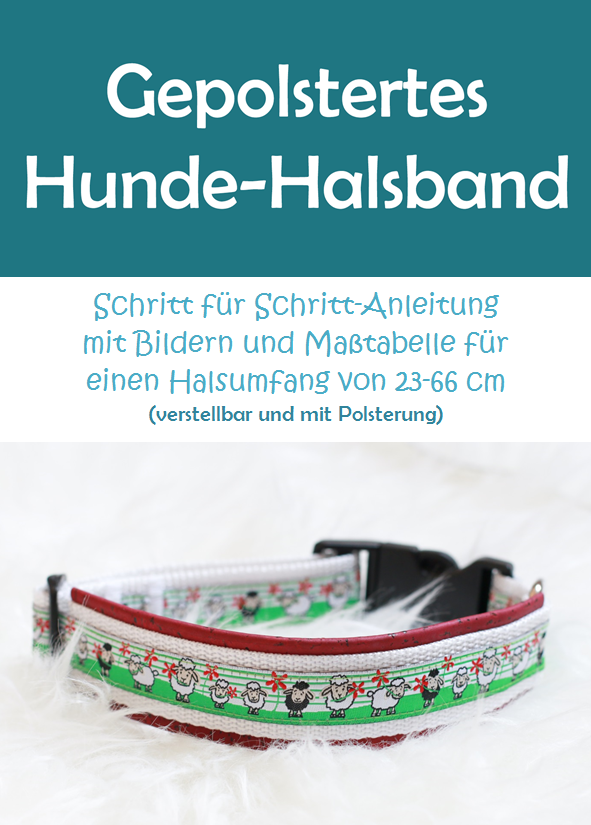 Anleitung gepolstertes Hunde-Halsband in 9 Größen